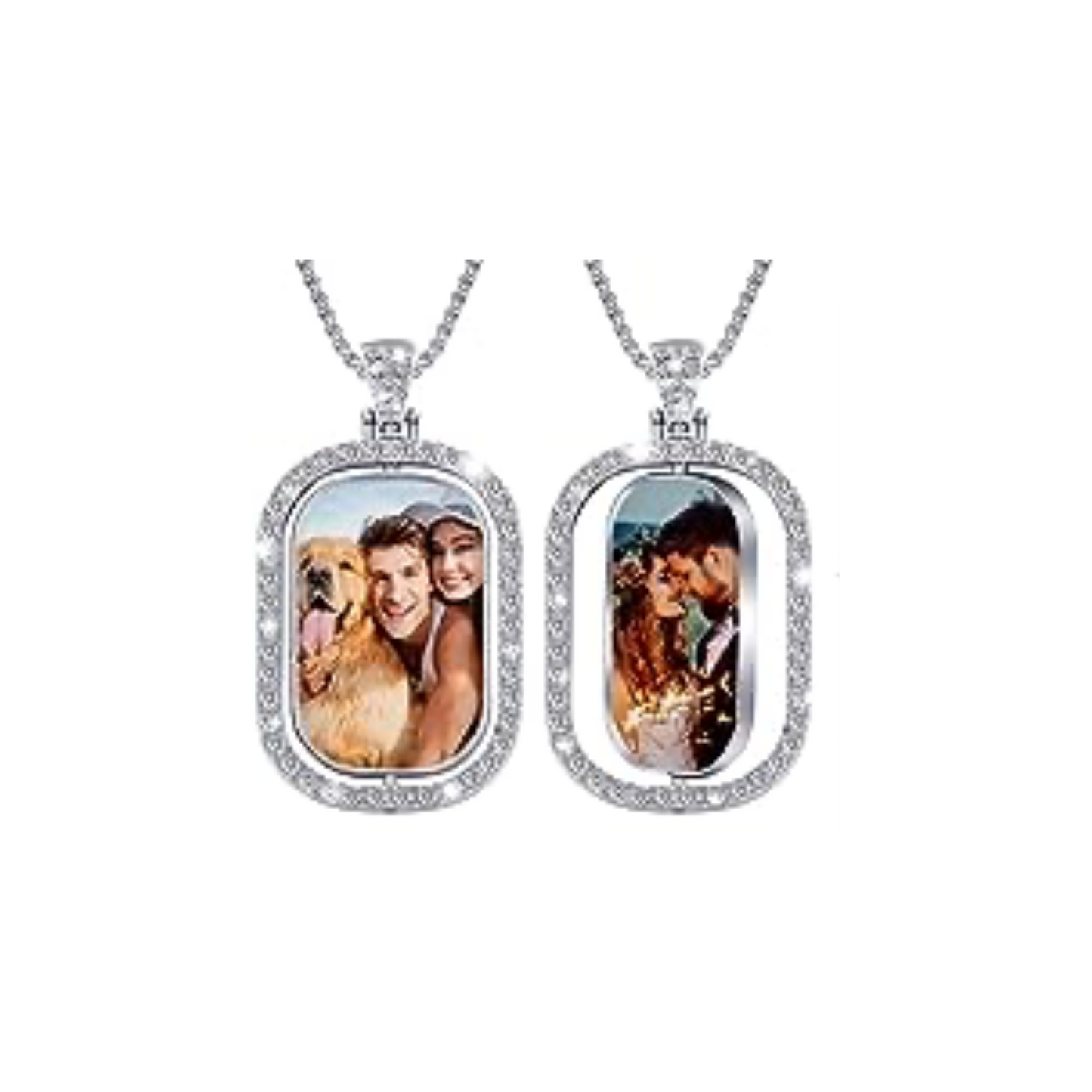 Rhinestone Bezel Trays Charms Set: